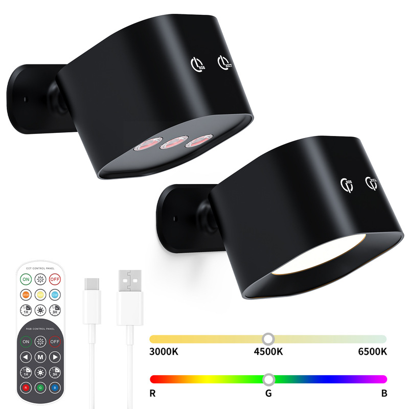 15 color remote control spotlight led charging magnetic attraction hill cat's eye night light cross border decorative painting wine cabinet cabinet wardrobe lamp