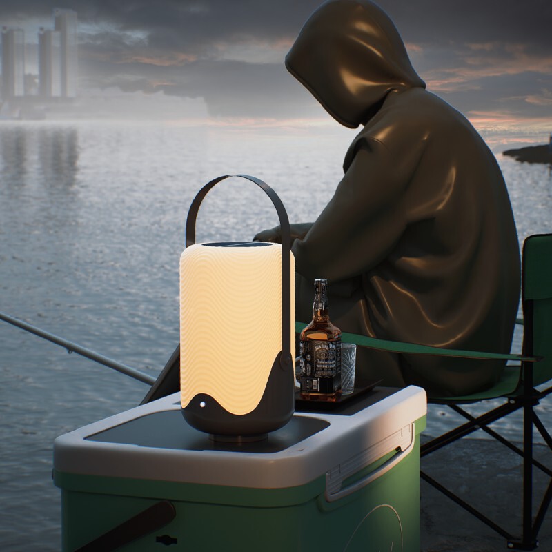 Outdoor Camping Portable Rechargeable Hand-Held Lamp Solar Floor Lamp Waterproof Lawn Lamp Villa Courtyard Lamp Super Bright