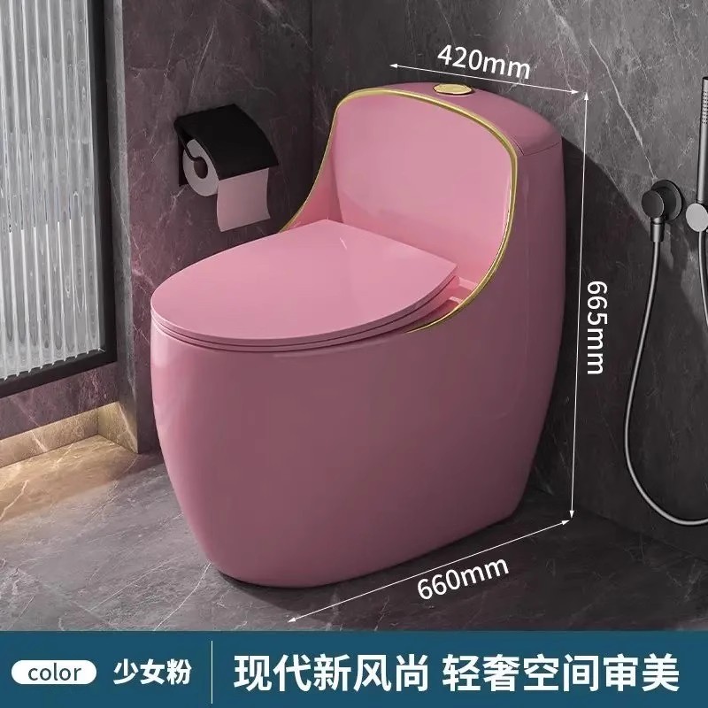 Inodoro doméstico que ahorra agua, inodoro en forma de huevo, sifón súper remolino, apartamento pequeño, inodoro de tubería grande y a prueba de olor silencioso