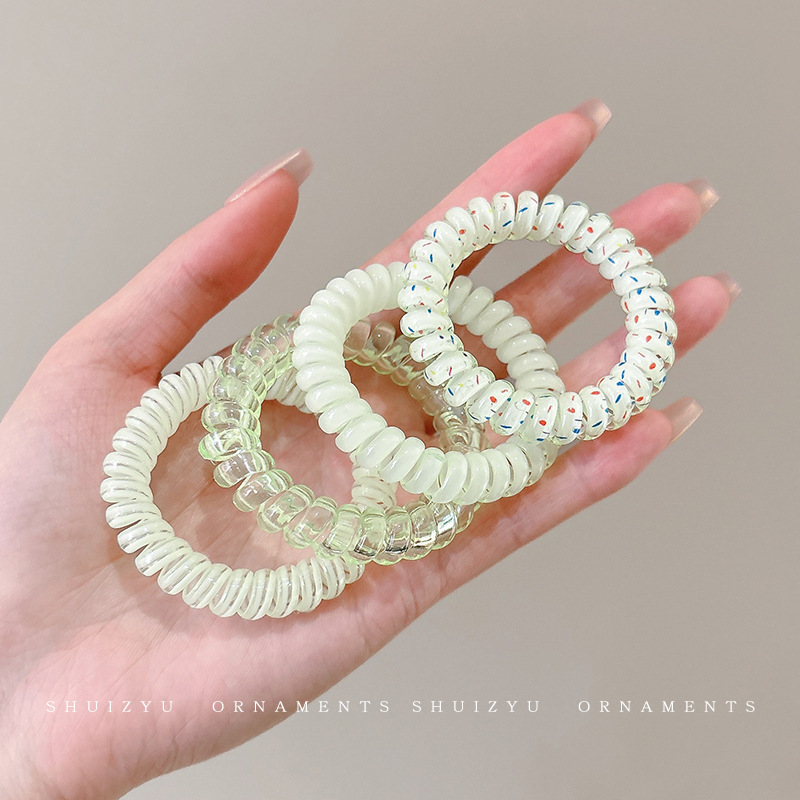 Caricatura encantadora anillo de pelo pulgar no daña el cabello de los niños correa de correa pequeña cuerda de cabello para niñas cuerda de cabello