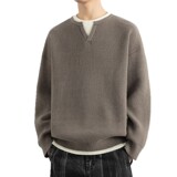 2026秋季青少年圆领长袖腈纶针织衫宽松型透气运动上衣，男装针织衫/毛衣，星座614