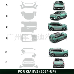 Kia EV5 (24-25) üçün xüsusi kəsilmiş TPU özünü təmir edən film