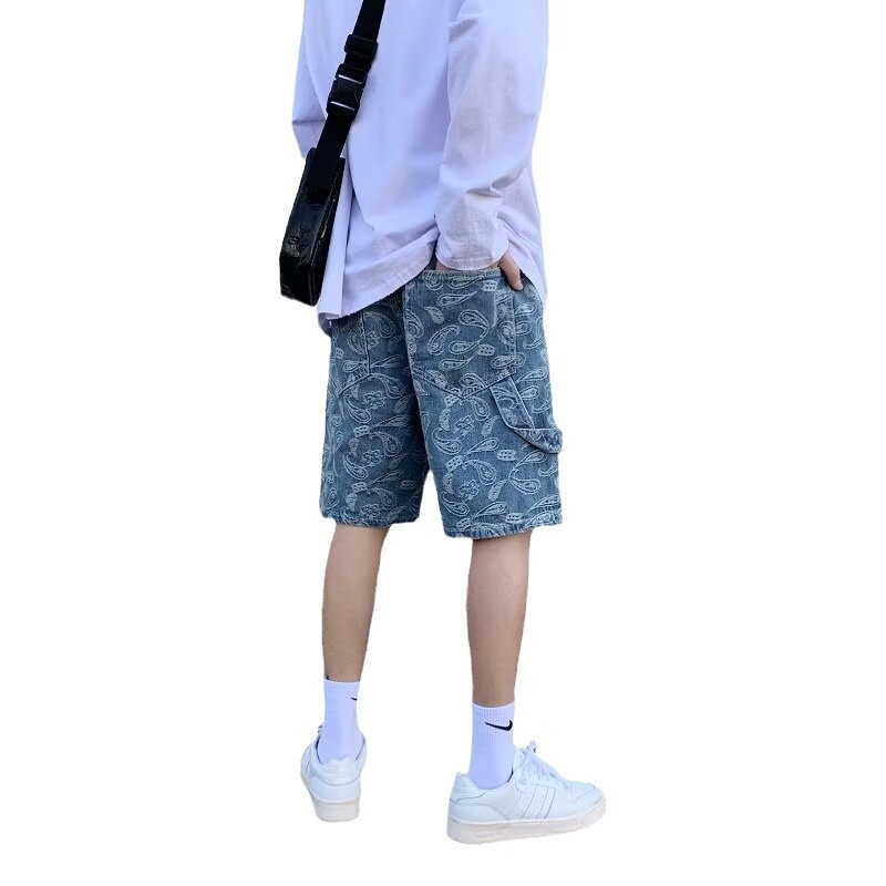 Jacquard Denim Shorts 6