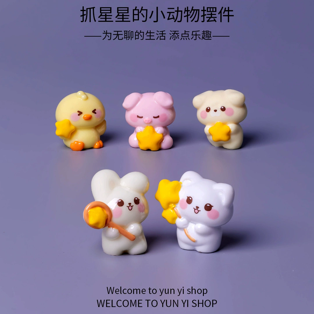 Micro landscape, creative cute doll, decorations with accessories, table accessory, zoo