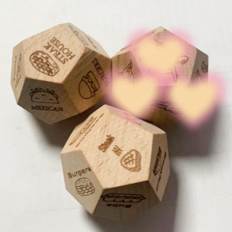 Date Night Dice after the Dark Night Cross-Border Wooden Date Night Dice for Couples Valentine's Day Gift