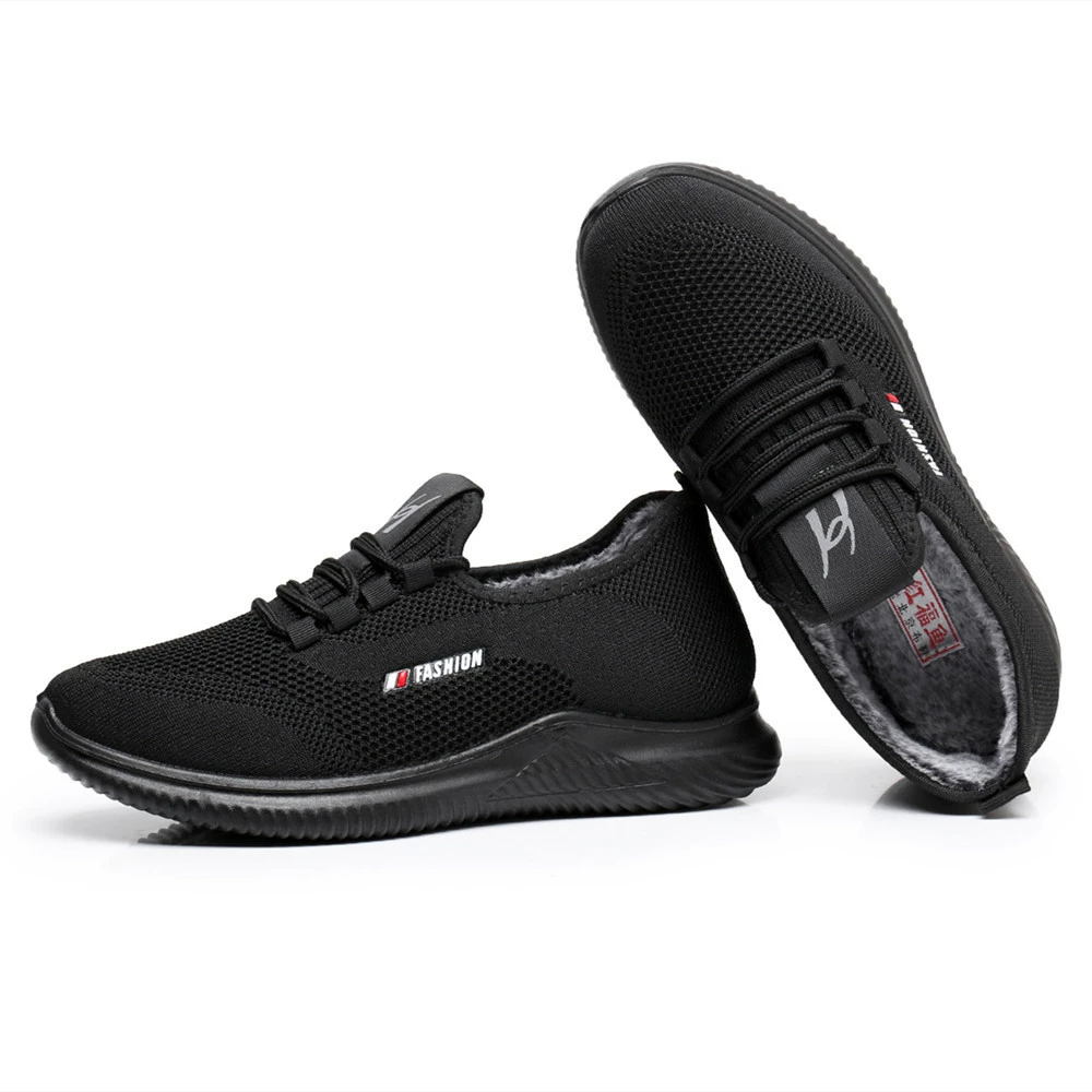Fleece keep warm polyurethane sports shoes platform, plus size