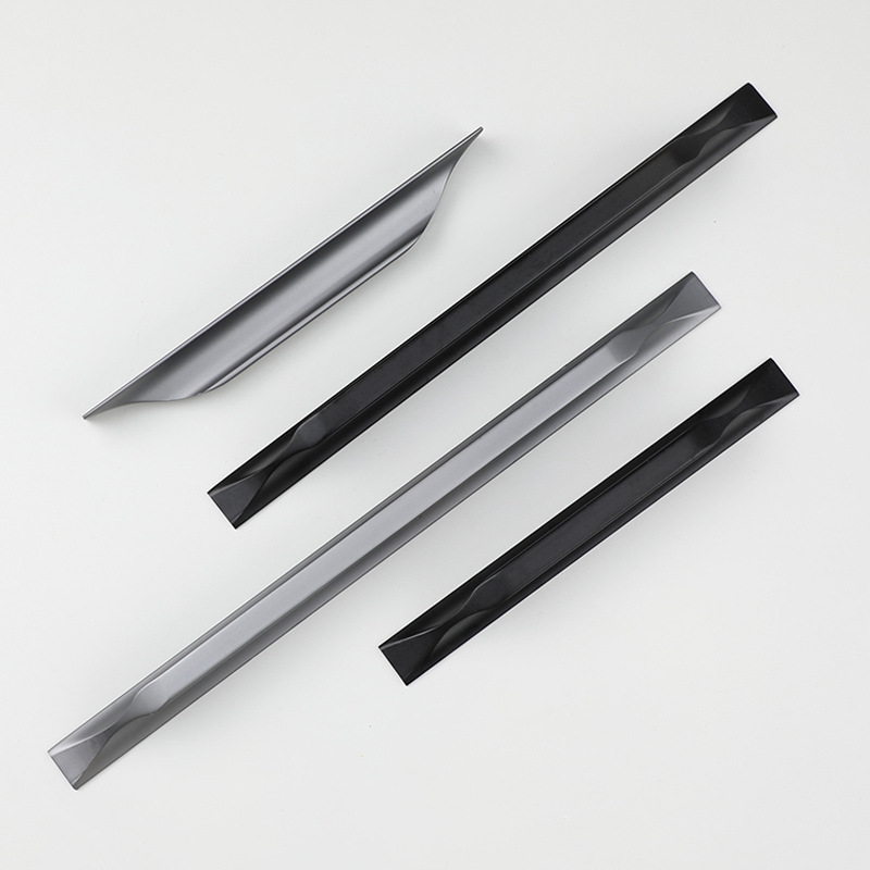 Light Luxury Extended 1-Meter Lever Handle in Nordic Style: Black, Gray, and Gold Cabinet & Wardrobe Door Handles, Aluminum Alloy Drawer Pulls