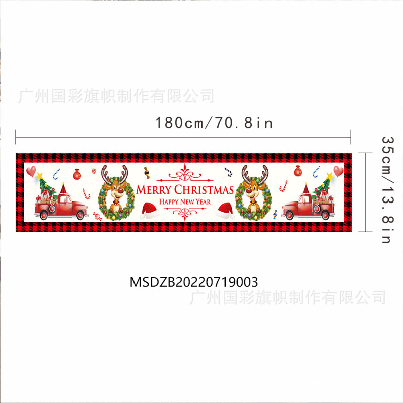 メーカー供給新しいクリスマステーブルフラグパーティー雰囲気会場レイアウト180*35センチメートルクリスマステーブルフラグ|undefined
