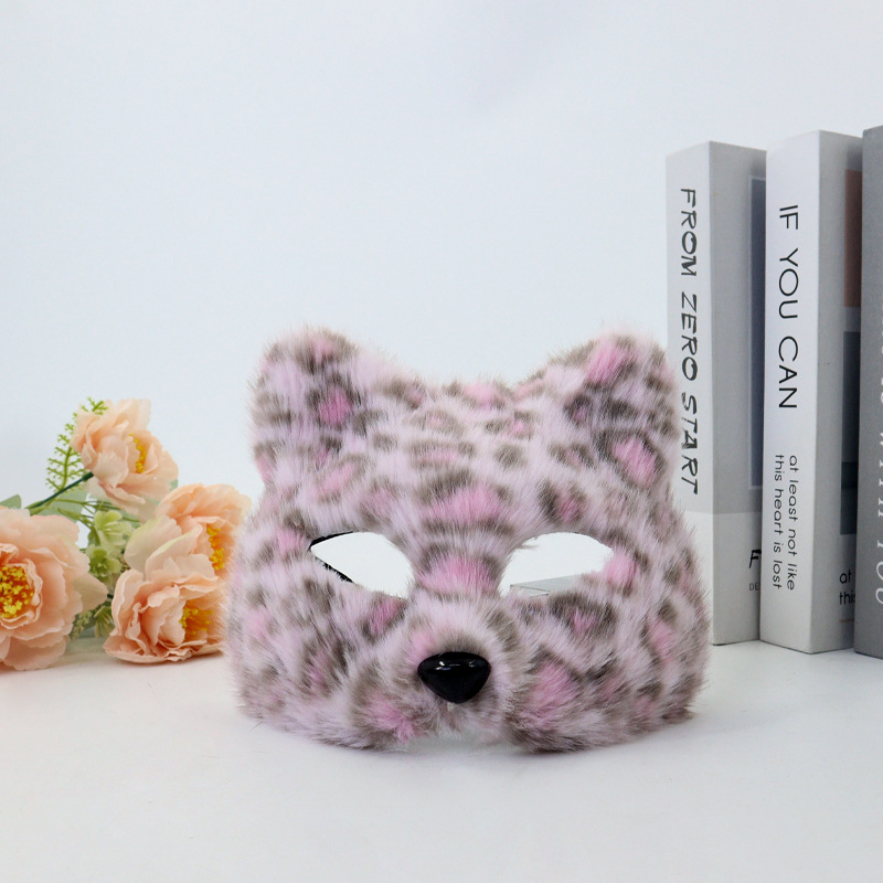 Ventas transfronterizas calientes nuevas peludos de Halloween máscaras de cara de gato máscaras de baile espectáculo de disfraz cos accesorios sexy