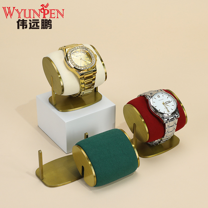 Display props for Weiyuanpeng jewelry, multi-color superfiber metal watch display stand, bracelet and wrist watch display stand