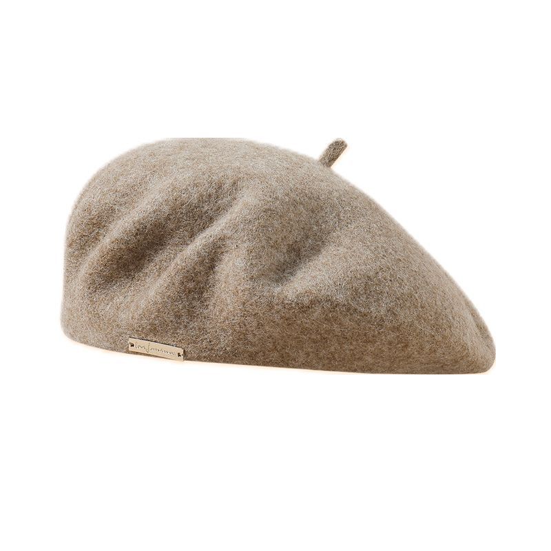 Unisex Autumn and winter 23 color wool beret stylish casual season warm thick solid color all-in-one hat_voghion.com