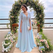 新款跨境纯色优雅收腰显瘦长飘演出服新娘敬酒服舞台主持人服装女