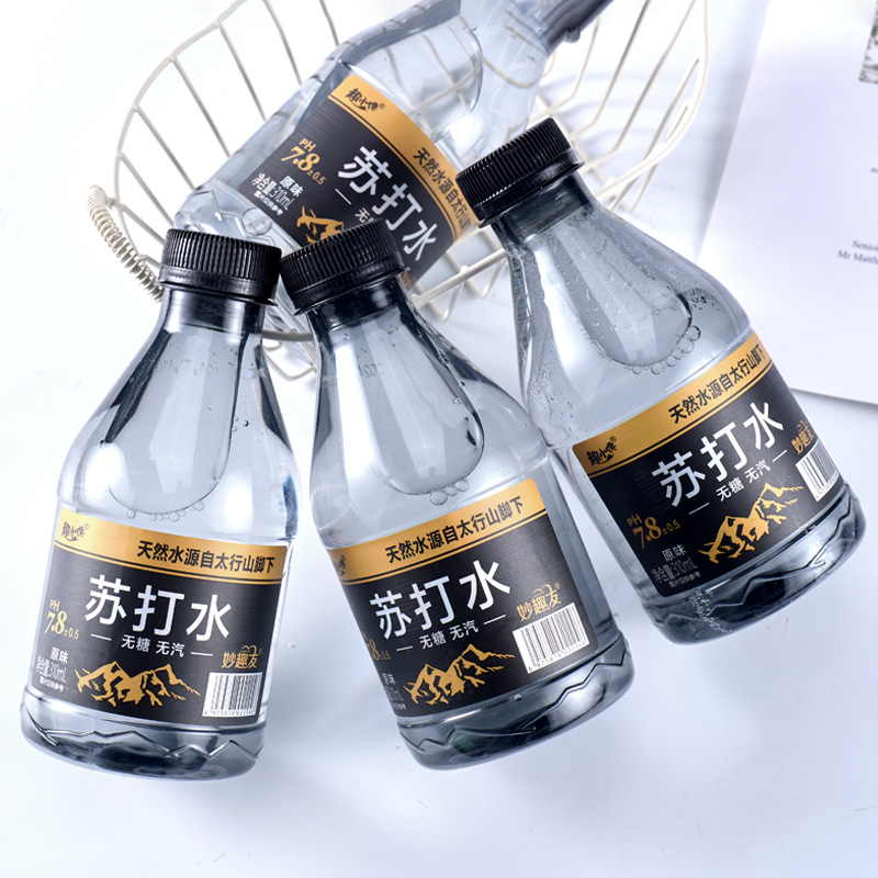 Interesting small chan original soda water 310ml bottled weak alkaline sugar-free non-steam beverage whole box wholesale fruit drink 4