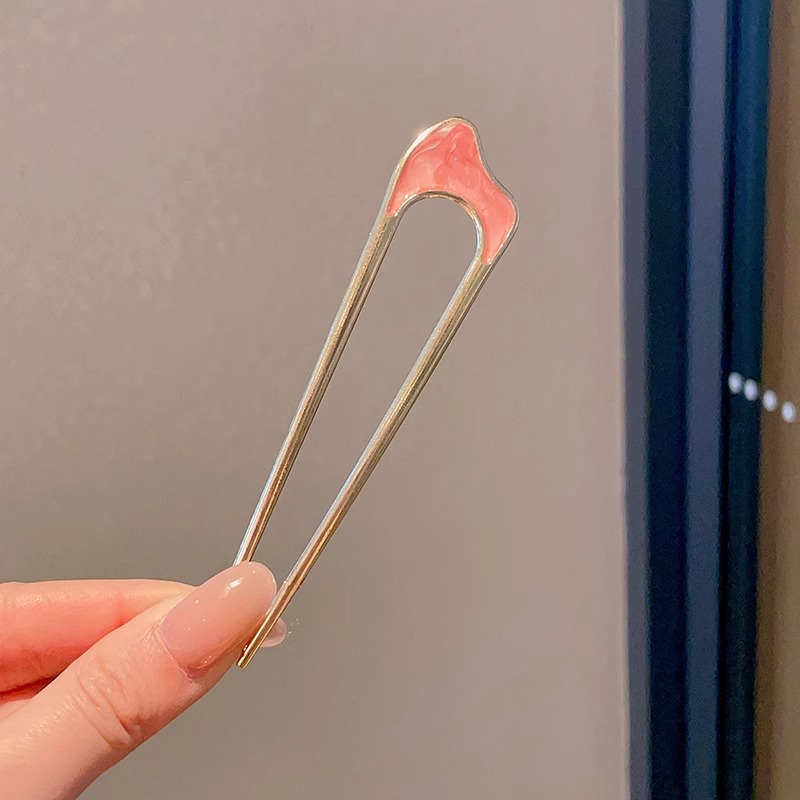 Horquilla de cabello en forma de U de perla de alta calidad horquilla de cabello en la parte posterior de la cabeza femenina horquilla de aleación tocado nuevo peine de horquilla chino