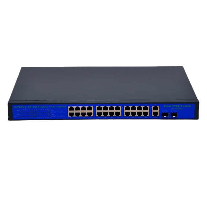 24 puertos POE switch Gigabit POE switch inalámbrico AP alimentación rack POE 24VPOE