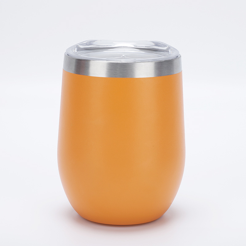 Copa de cáscara de huevo especial transfronteriza 304 copa de vino tinto de acero inoxidable de doble capa vacío Copa en forma de U taza de vacío taza de vientre grande al por mayor