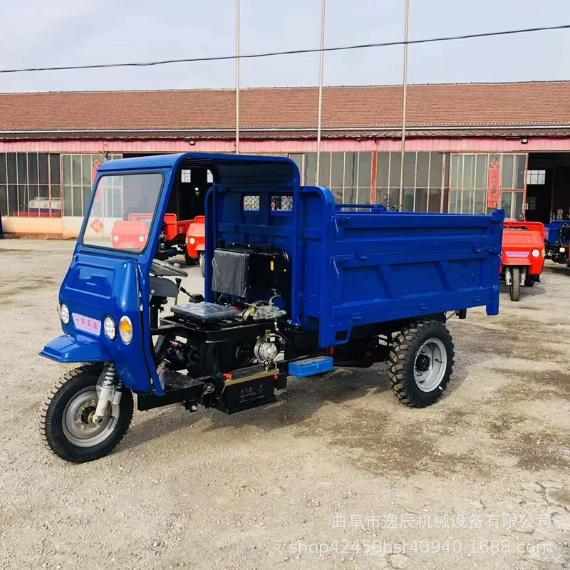 Завод прямой электрический запуск дизельный сельскохозяйственный трехколесный велосипед 25 лошадиных сил гидравлический саморазгрузочный грузовик King Shifeng задняя ось