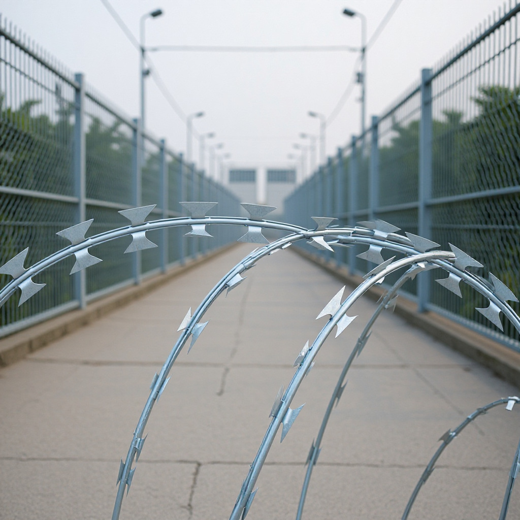 定制镀锌刀片刺绳小区防盗隔离铁丝网机场防攀爬不锈钢刺丝滚笼