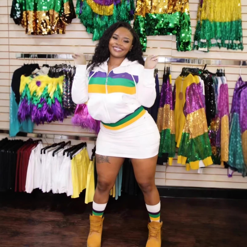 Fc1439 European and American Cross-Border Mardi Gras Carnival Party Printed Jacket and Short Skirt Set Fashionable Women's Clothing Fc1439 European and American Cross-Border Mardi Gras Carnival Party Printed Jacket and Short Skirt Set Fashionable Women's Clothing