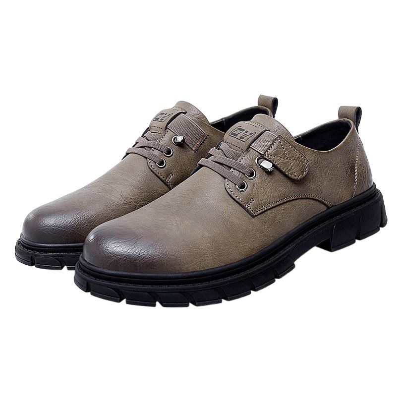 Zapatos de trabajo zapatos casuales de los hombres zapatos de cuero del dedo del pie grande de los hombres slip-on zapatos de los hombres de trabajo protección laboral zapatos de cuero casuales al aire libre