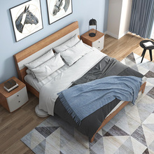 RP4T批發掌上明珠1.8米木紋床卧室板式大床次卧單人1.5米鋪板床成