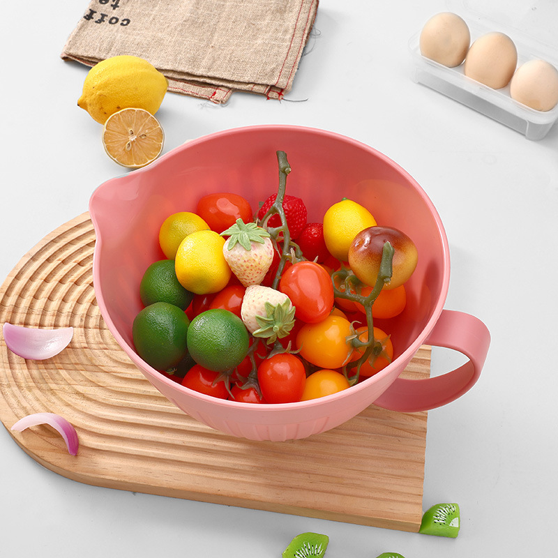 Salad Mixing Plate Baking Utensils Flour Mixing Belt Large Capacity Non-Slip Bottom Mixing Plate with Handle