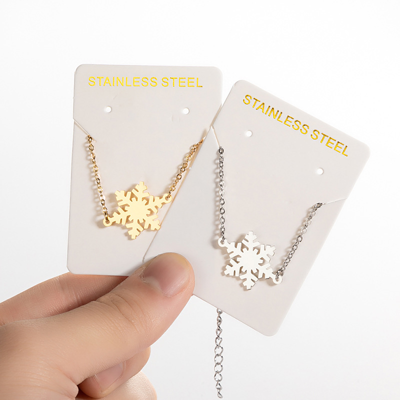 Mode Sneeuwvlok Patroon 201 Roestvrij Staal 18K Verguld Armbanden In Bulk display picture 4