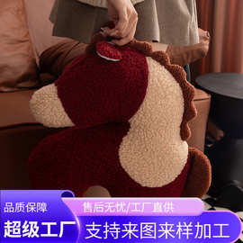 马年赤兔马抱枕异形毛绒玩偶沙发客厅春节装饰摆件新年车载靠枕