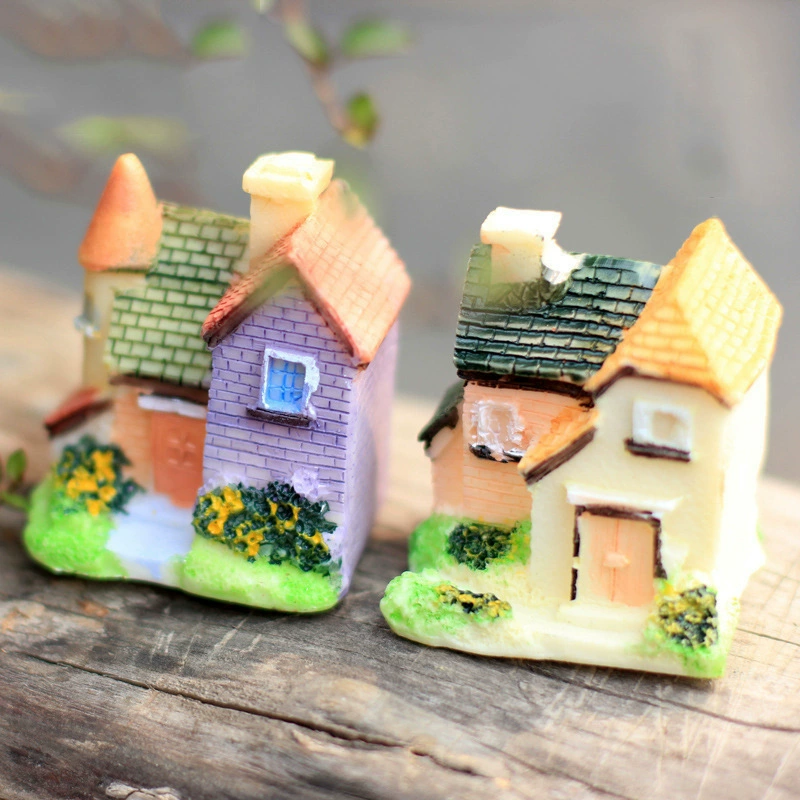 Вилла дом микро Ландшафтные украшения Смола Европейская вилла модель небольшого дома DIY сборка небольших украшений