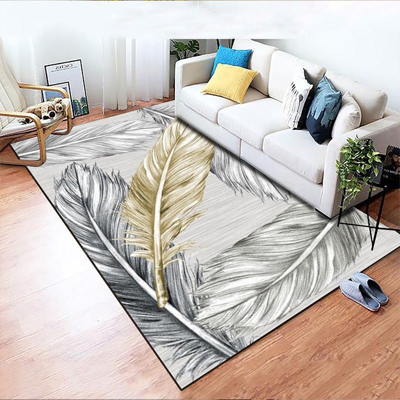 Transfronterizo nórdico impreso marroquí alfombra hogar sala de estar sofá de cristal alfombra de piso de terciopelo dormitorio alfombra completa