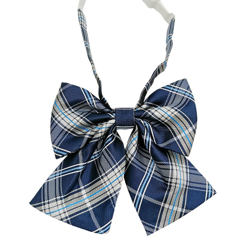 Collar de tela escocesa Flor de las mujeres de estilo coreano moda pajarita fabricante de moda en stock Harajuku estilo universitario estudiante JK uniforme pajarita