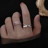 Adjustable ring, does not fade, simple and elegant design, on index finger, internet celebrity, Korean style