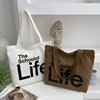 Capacious shopping bag, handheld shoulder bag for leisure, one-shoulder bag, wholesale