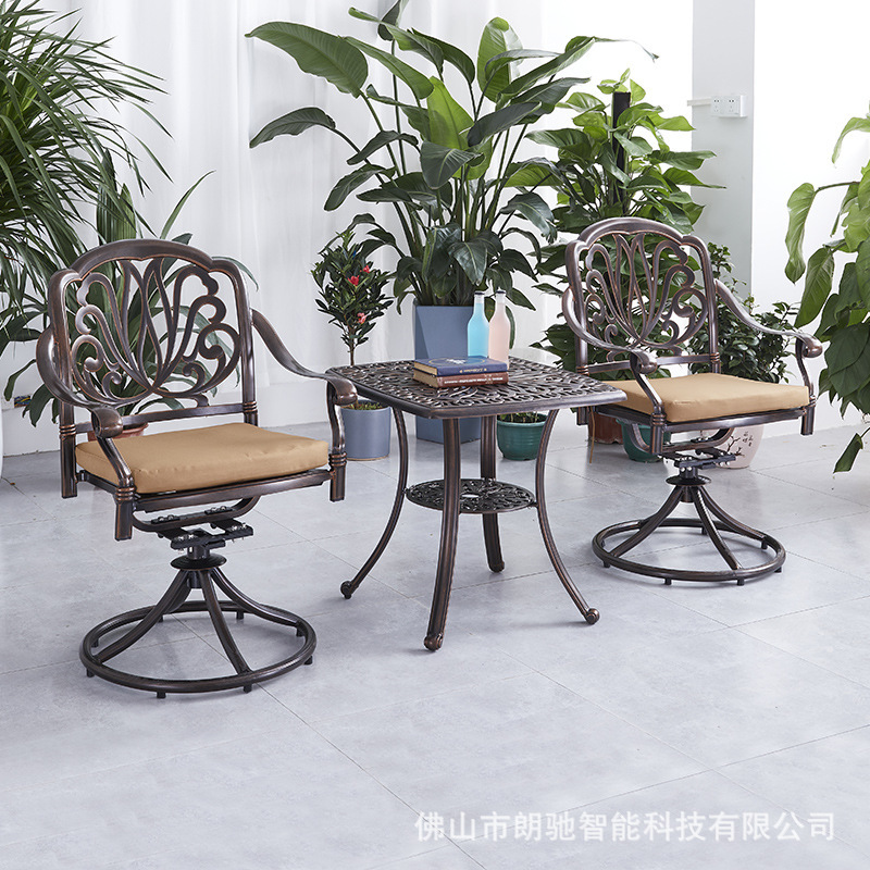 Silla giratoria 2 + mesa de esquina Elizabeth 62*62*57