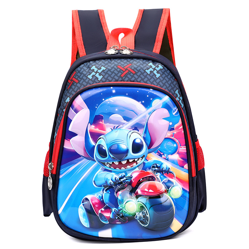 Mochila de dibujos animados Stitch de carcasa dura de 12 pulgadas al por mayor Mochila de jardín de infantes ultraligera Mochila para niños de 3-4 años