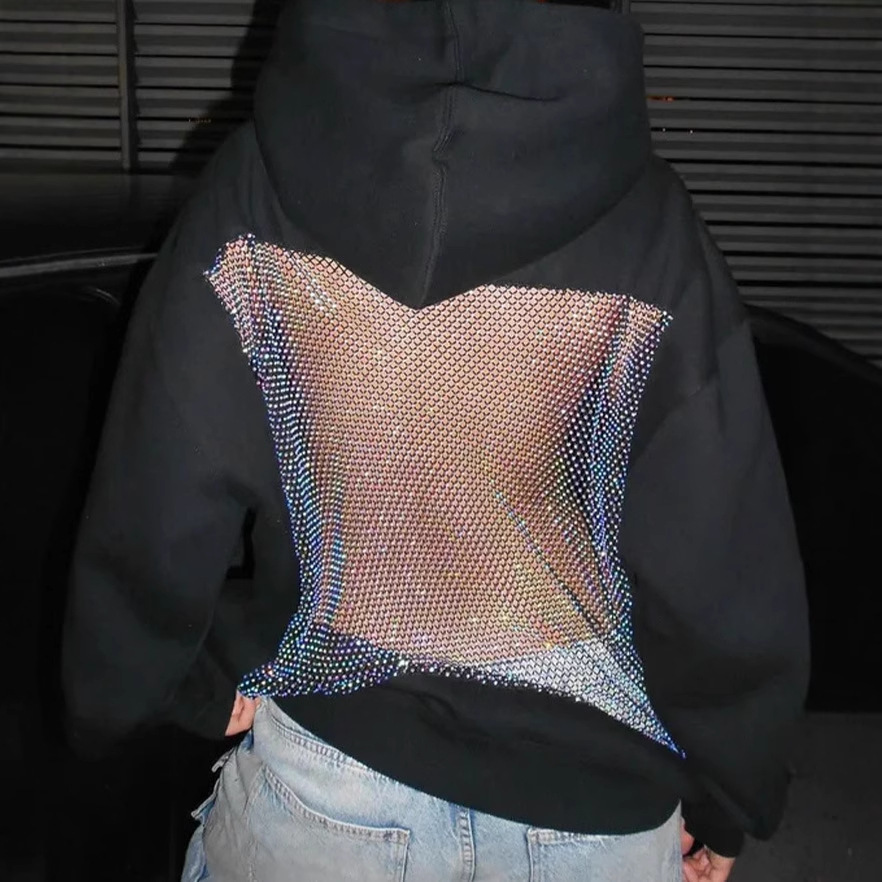 Sudadera con Capucha para Mujer de Poliéster con Manga Larga