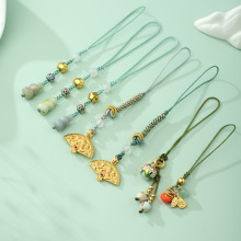 柿柿如意沙金手机挂件葫芦扇子吊坠汽车钥匙扣手机挂绳u盘挂绳