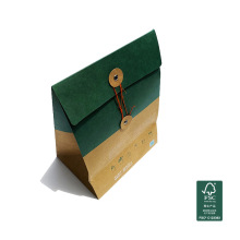 FSC认证环保再生牛皮纸袋绕绳创意三角档案袋文件信封袋定制LOGO