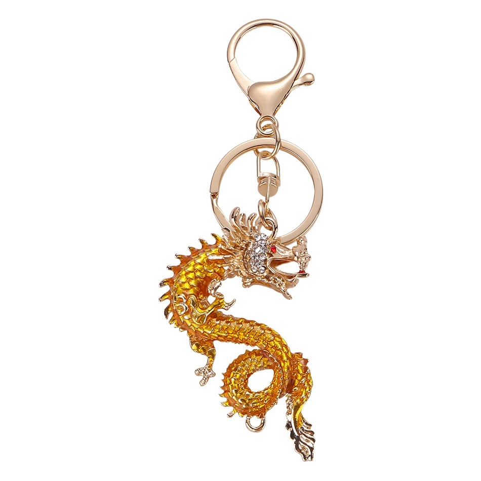 Fuente fábrica china dragón zodiaco llavero año del dragón tótem creativo grifo forma zodiacal bolsa colgante al por mayor