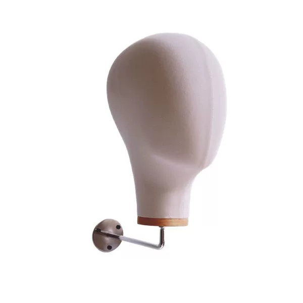 New wall hanging cloth head mold linen model head black white female head mold hat display rack wig display rack