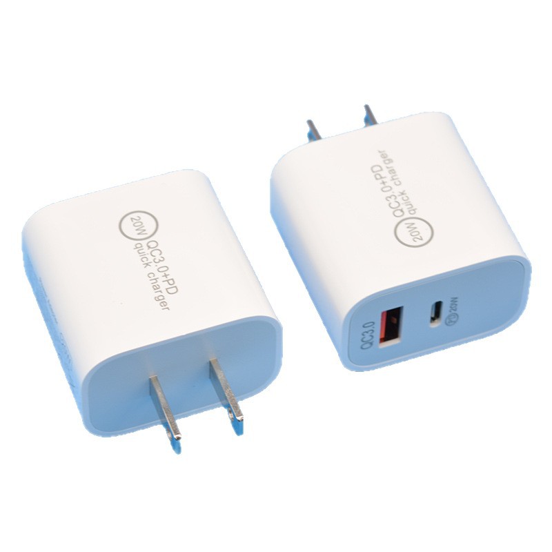 Cargador personalizado 3C A + C certificado para Apple PD30W cargador rápido de doble puerto