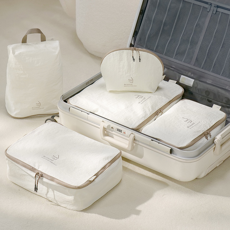 Paislong nueva bolsa de almacenamiento de subpaquetes Taslon de cinco piezas bolsa de acabado de ropa portátil impermeable para viajes de negocios