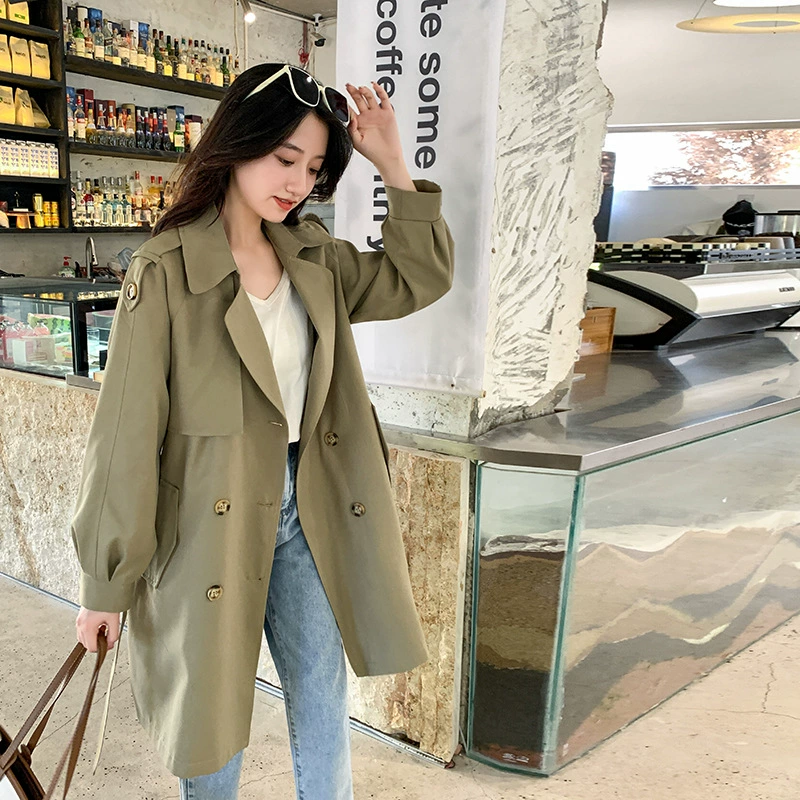 Плюс размер женский высокого класса темперамент плащ пальто длинный 2022 Новый пухленькая девушка Свободное пальто [0819]