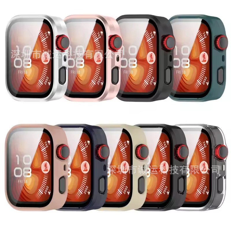 Suitable for Huawei Fit4 protective case, tempered full cover film integrated case, Huawei watch Fit4 pro watch case Item Picture