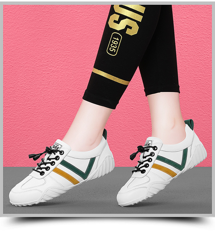 Giày sneaker nữ đế mềm trắng thể thao phối màu be — 3196 màu trắng, 3196 màu be chi tiết 12