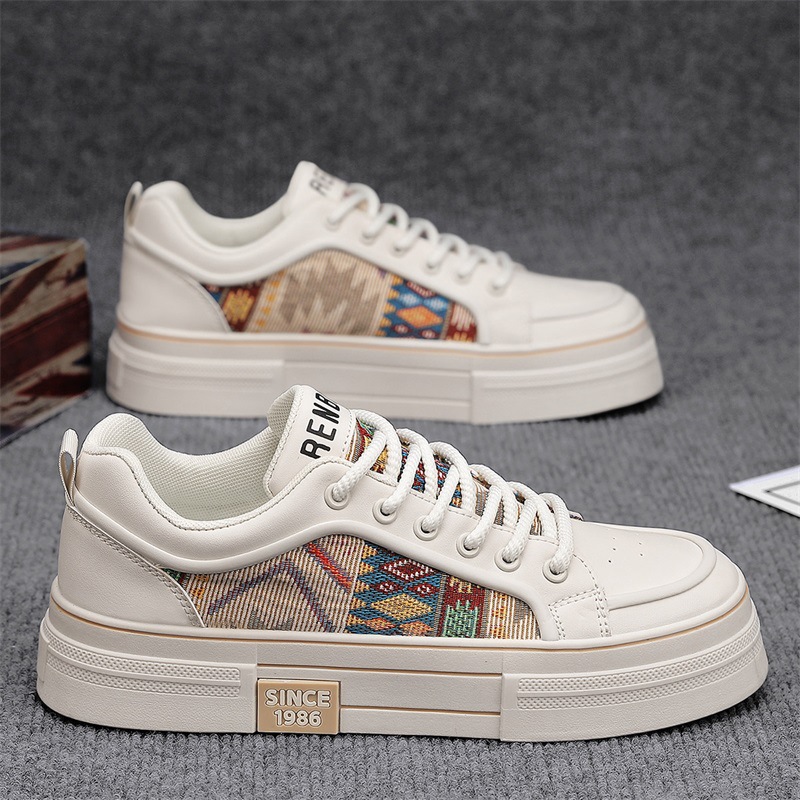 Zapatos de hombre de primavera y verano 25 nuevas tendencias simples y de moda, zapatillas de deporte casuales de todo fósforo de cuatro estaciones, zapatillas de deporte cómodas sin cordones