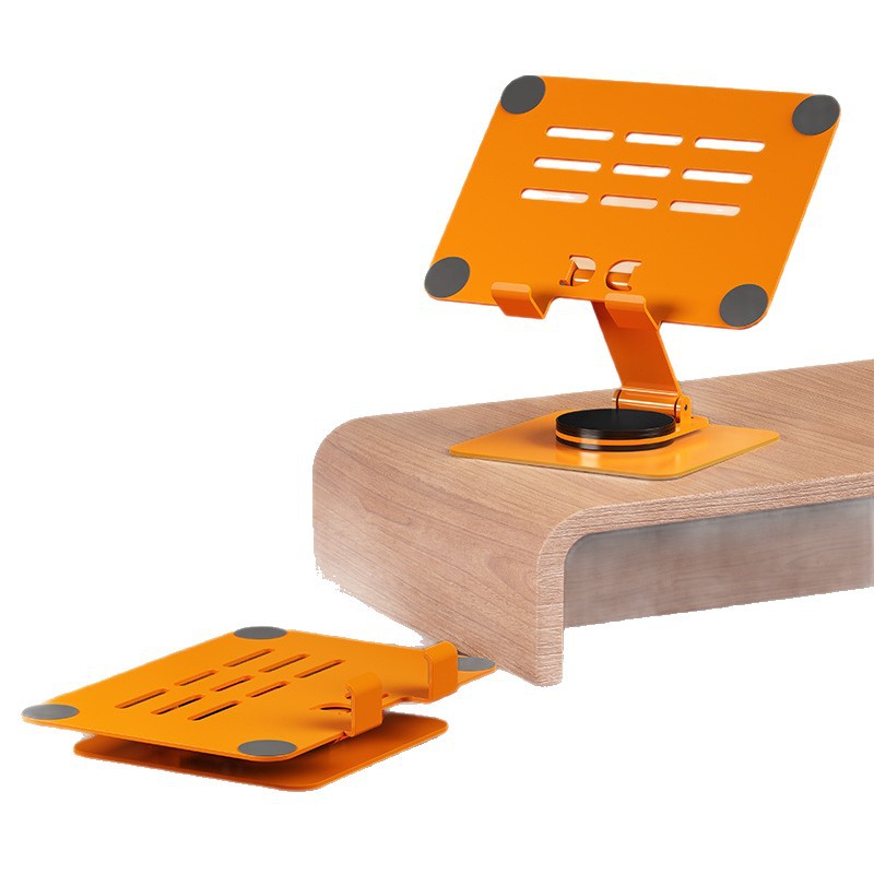 Todo de metal soporte plano plegable de escritorio IPD piso acrílico soporte 360 ° placa de soporte giratorio multifuncional