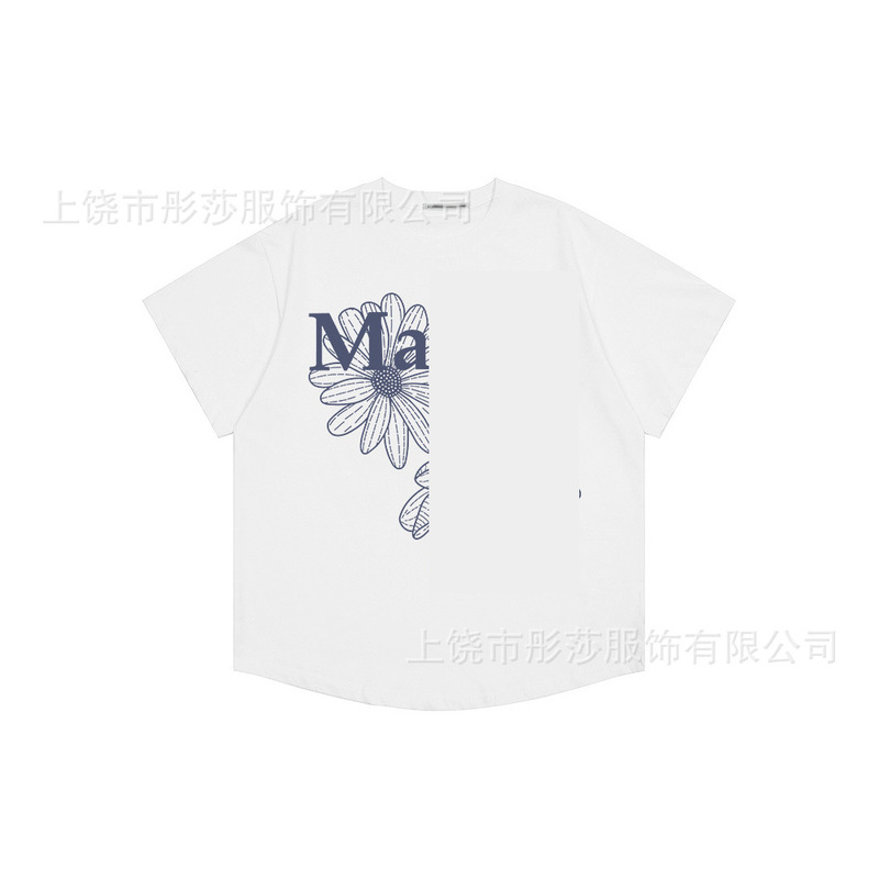 2025 新ゴールドハイシルバー同スタイルマルディ半袖デイジー Tシャツダックスフントカップル多用途トップ女性ルーズ|undefined