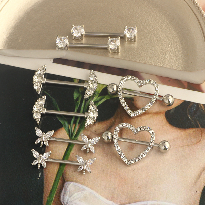 Labret piercing jewelry detail image