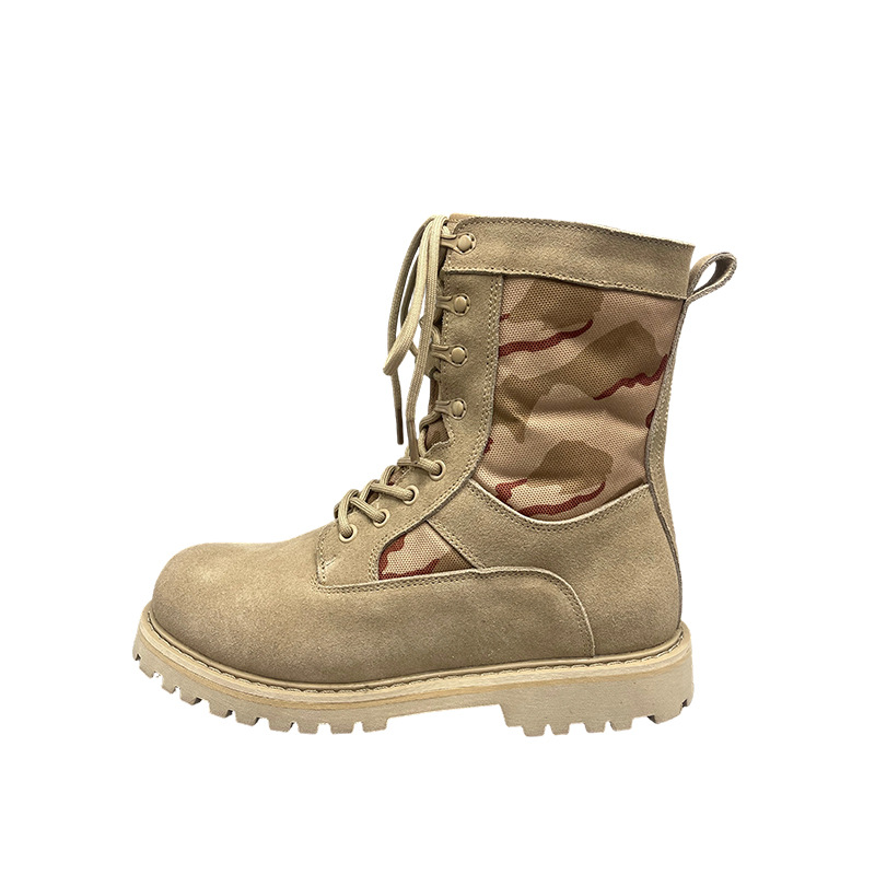 Botas de combate al aire libre para hombres impermeables botas de entrenamiento transpirables botas tácticas de alto perfil botas de herramienta de desgaste botas directas para personalizar